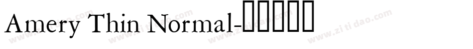 Amery Thin Normal字体转换